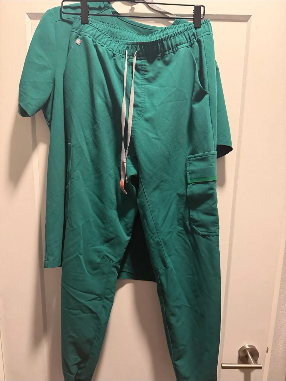 Figs Teal V-Neck Men's Scrub Top